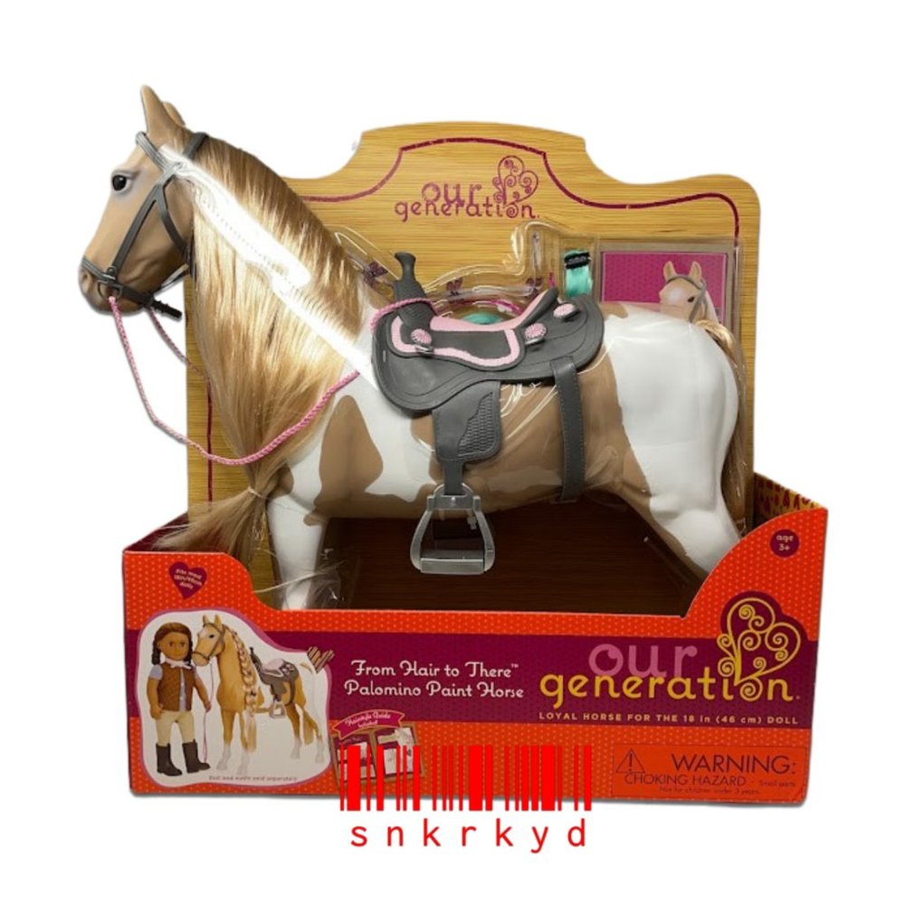 Our Generation 20" Palomino Paint Hair Play Horse Accessory Set for 18" Dolls